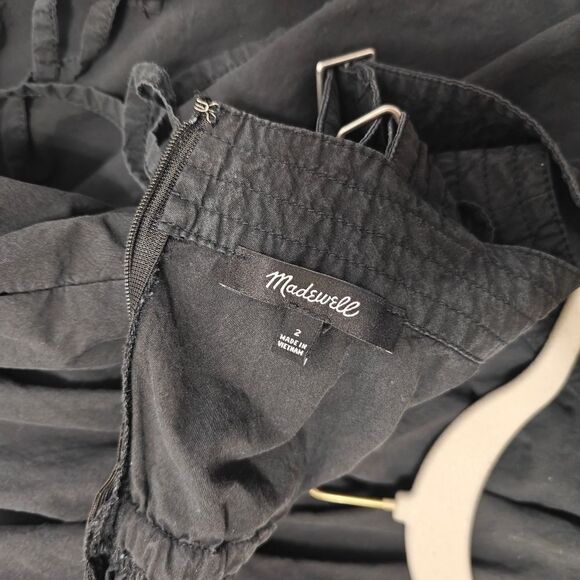 Madewell 100% Cotton Black Halter Midi Sundress Sz 2 - Picture 14 of 16